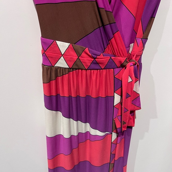 Donna Morgan - Pink Graphic Print Retro Fit & Flare Dress - Picture 3 of 7